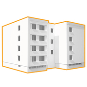 Fasáda pro bytový dům